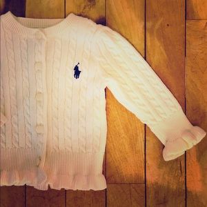 🎀 Ralph Lauren Polo cream cardigan